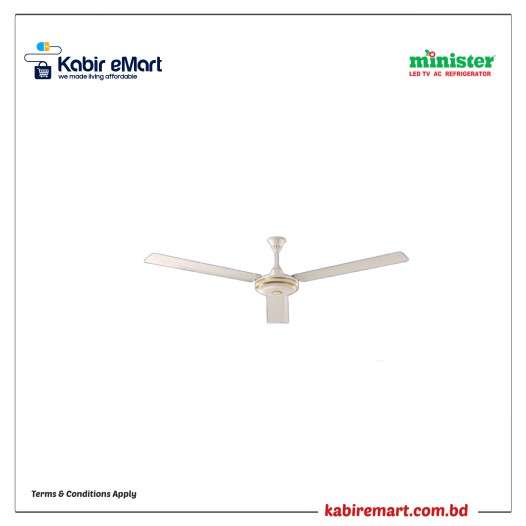 Minister Galaxy Ceiling Fan 56″ Off White Gold Strip