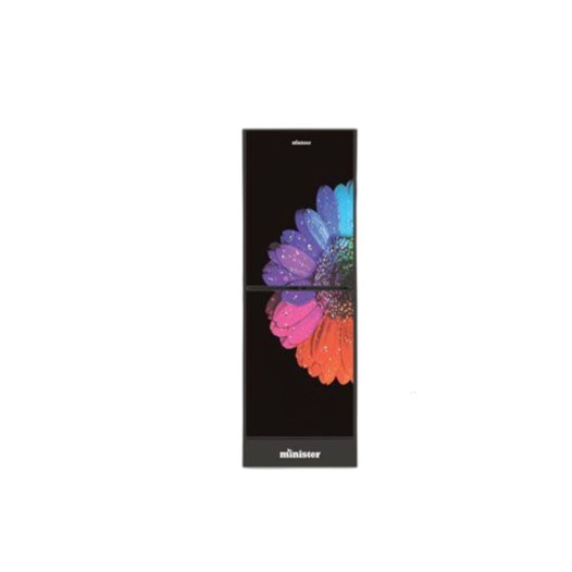 Minister M-350 BLACK RAINBOW FLOWER (BLACK MATCH) Minister refrigerator