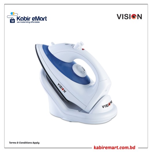 VISION Electronic Steam Iron 1200W with Shock and Burn Proof  VIS-SMT-EI-001 Blue