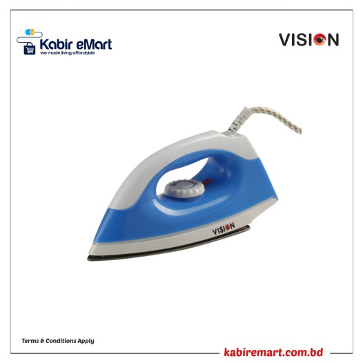 Vision Electric Iron 1150W with Overheat ProtectionVIS-DEI-007 Blue