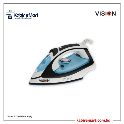 Vision Stream Electric Iron 2200W with Overheat Protection and Shock and Burn Proof VIS-YPF-6138 Blue