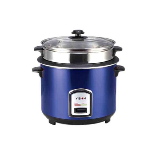 VISION Rice cooker 1.0 ltr 100 SS Blue (Single Pot)