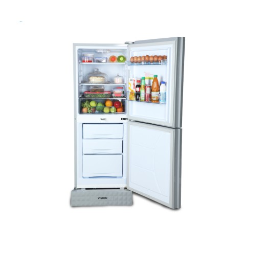 VISION Glass Door Refrigerator RE-185L Digital Lily Flower Bottom Mount Vision Refrigerator