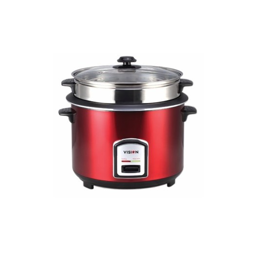 VISION 1.8 Liter Rice Cooker REL-40-06 Stainless Steel Single Pot Regular Red