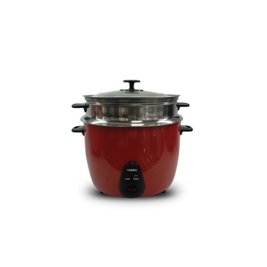 VISION  2.8 Liter Rice Cooker 60-04  Double Pot Red