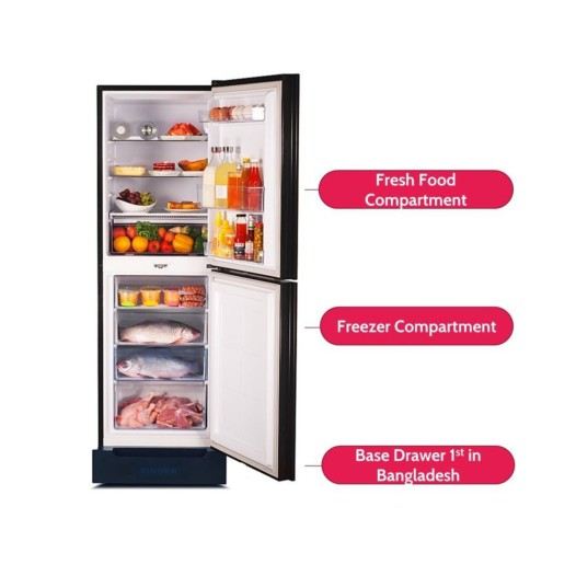 SINGER Bottom Mount Refrigerator 260 Ltr  FBDS260-RG  RED Refrigerator