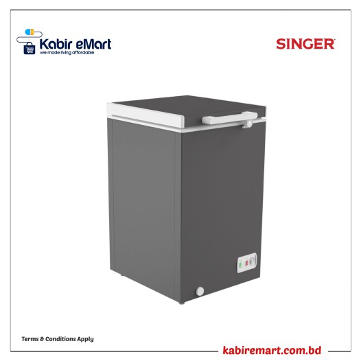 SINGER Chest Freezer  99 Ltr 115-DGY  Metallic Gray Refrigerator