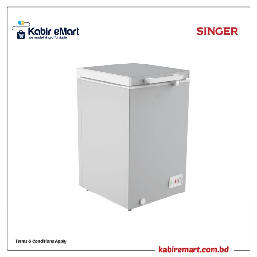 SINGER Chest Freezer 99 Ltr 115-GY  Silver Refrigerator