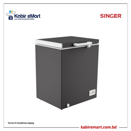 SINGER Chest Freezer 144 Ltr  170-DGY Metallic Gray Refrigerator