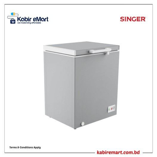 SINGER Chest Freezer 200 Ltr  230-GY Silver Refrigerator