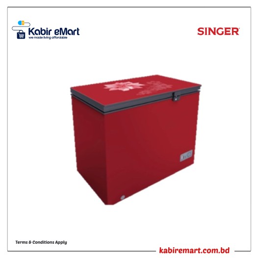 SINGER Chest Freezer  148 Ltr  150-RG Red Refrigerator