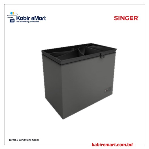 SINGER Chest Freezer  211 Ltr 211-BG  Black Refrigerator