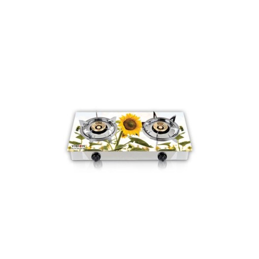 VISION LPG Double Glass Gas Stove Sun Fl 3D