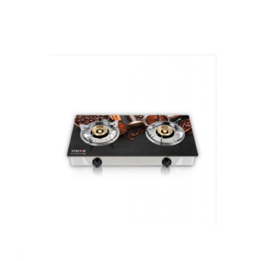 VISION LPG Double Glass Gas Stove Chocolate 3D