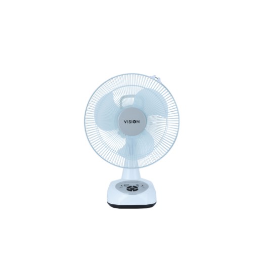 VISION Rechargeable Table Fan 1 White With USB Charger