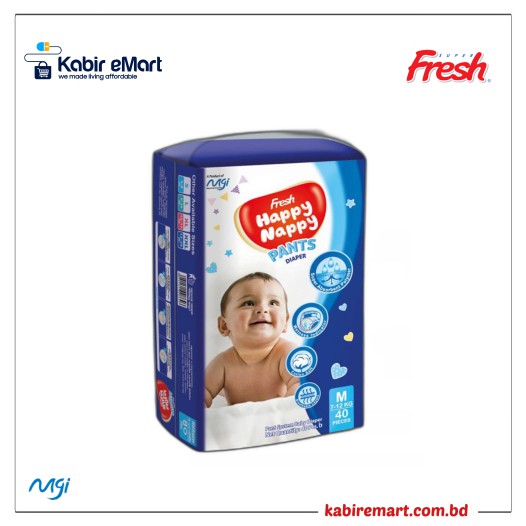 Fresh Happy Nappy Pant Diaper M (7- 12 kg) 40 pcs