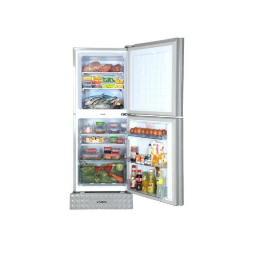 VISION Glass Door Refrigerator RE-180L Dahlia Red Top Mount