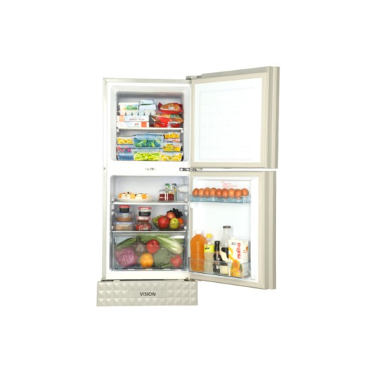 VISION Glass Door Refrigerator RE-150L Dahlia Red Top Mount