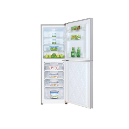 VISION Glass Door Refrigerator RE-216L Blue Peony Flower Bottom Mount