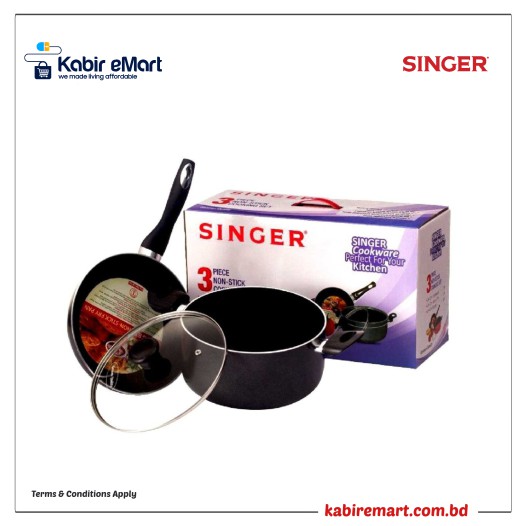 SINGER Non Stick Cooking Giftbox  3 Pcs  Kitchen Cookware