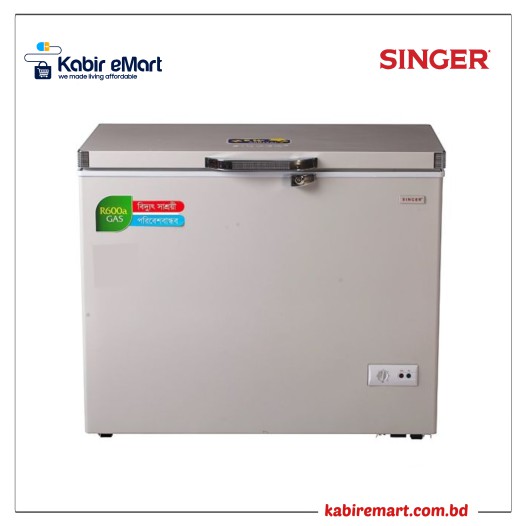 SINGER Chest Freezer 286 Ltr  290-GL-GY  Grey Refrigerator