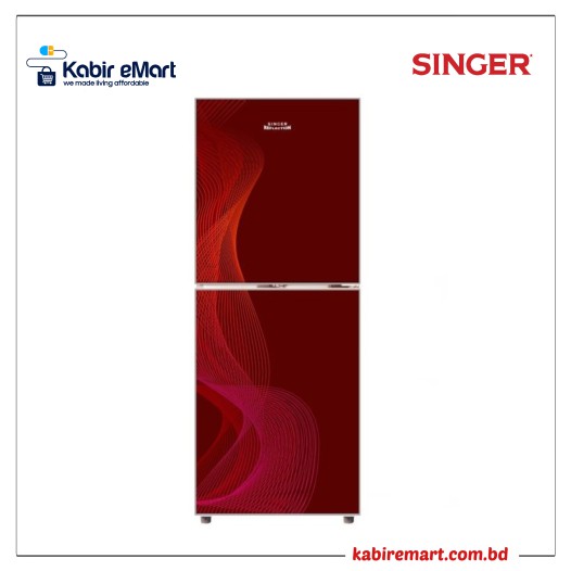 SINGER Top Mount Refrigerator 273 Ltr BCD-273R-RG Red Refrigerator