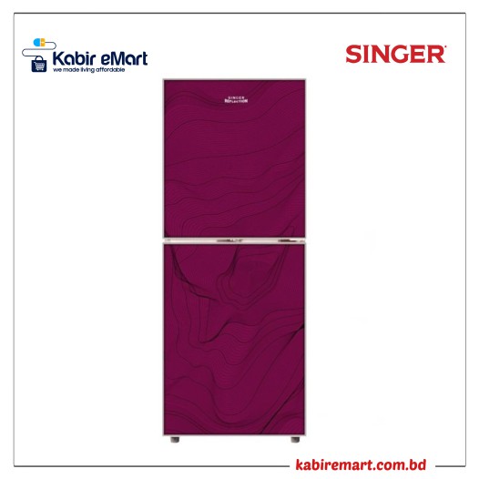 SINGER Top Mount Refrigerator  333 Ltr  BCD-333R-MPG  Marble Purple Refrigerator