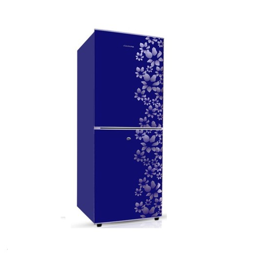 JE2-F8JF-Glossy Shining Deep Blue Flower Jamuna Refrigerator