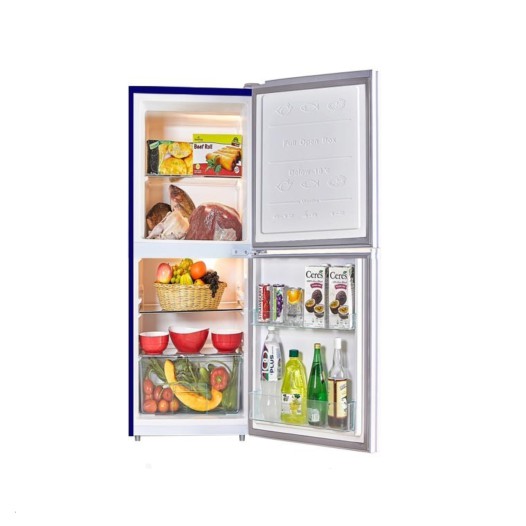 JE2-F8JF-Glossy Shining Deep Blue Flower Jamuna Refrigerator