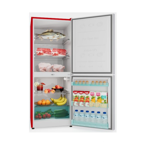 JR-UES632900-Glossy Shining Red Flower Jamuna Refrigerator