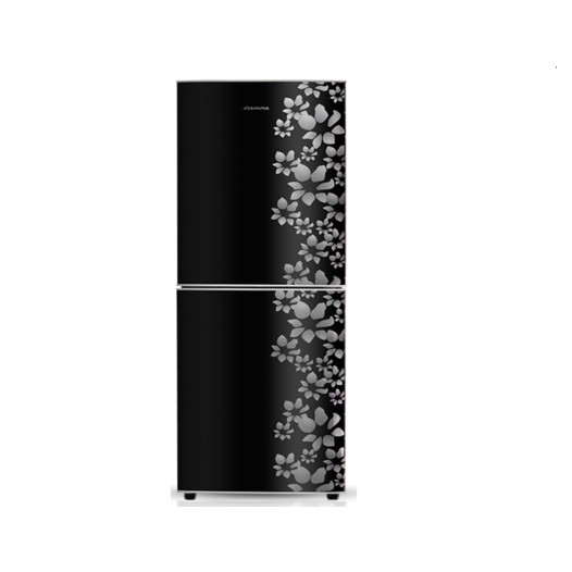 JR-LES626600-Glossy Shining Black Flower  jamuna Refrigerator