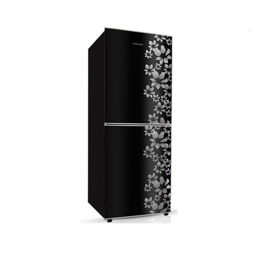 JR-LES626600-Glossy Shining Black Flower  jamuna Refrigerator