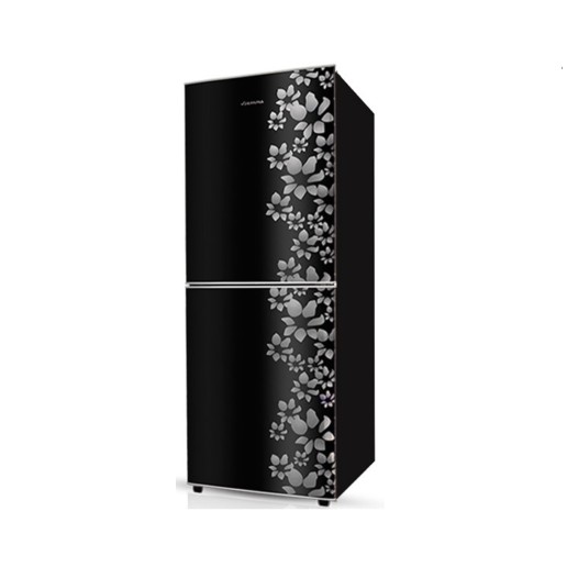 JR-LES626600-Glossy Shining Black Flower  jamuna Refrigerator