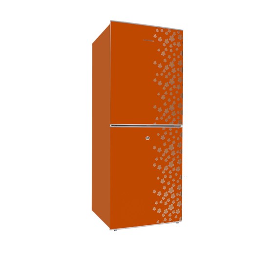 JR-UES626300-Glossy Shining Orange Flower Jamuna Refrigerator