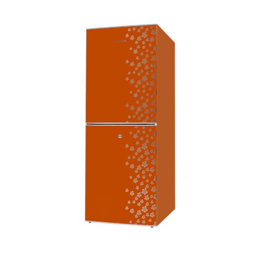 JR-UES626300-Glossy Shining Orange Flower Jamuna Refrigerator