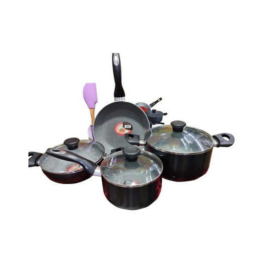 Kiam 7 Pieces Marble Die-Casting Aluminium Cookware