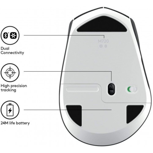 Logitech M720 TRIATHLON Multi Device Bluetooth Mouse