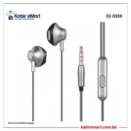 ZOOOK Mighty Metallic HD Earphone with Xbass & Mic