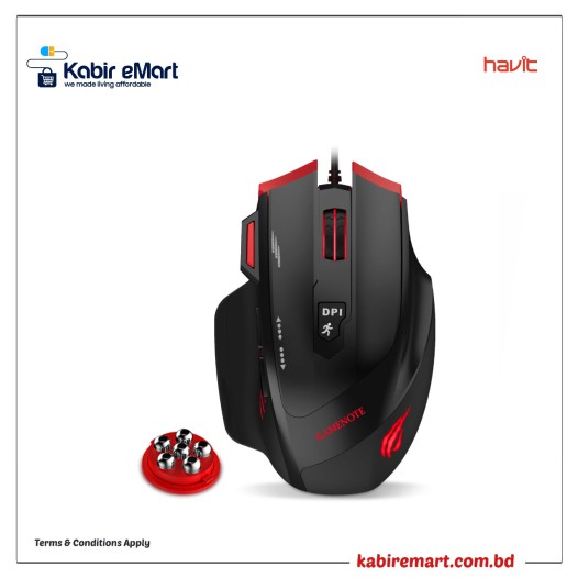 Havit GameNote HV-MS1005 USB 7 Key Fire Button Gaming Mouse Black