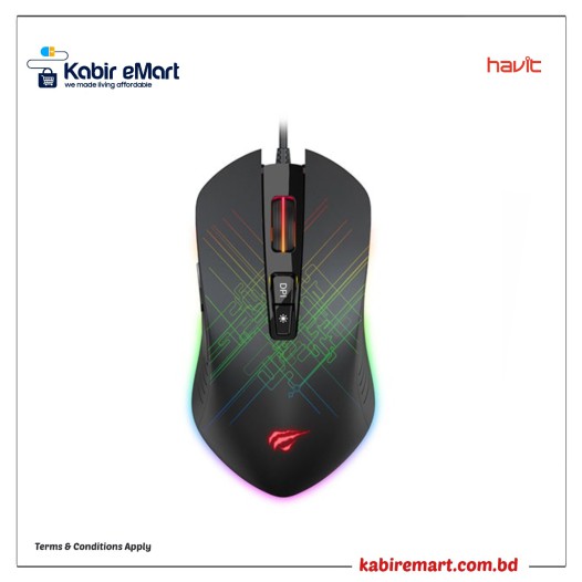 Havit MS1019 RGB Gaming Mouse Black