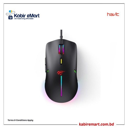 Havit MS1031 RGB Backlit Programmable Gaming Mouse