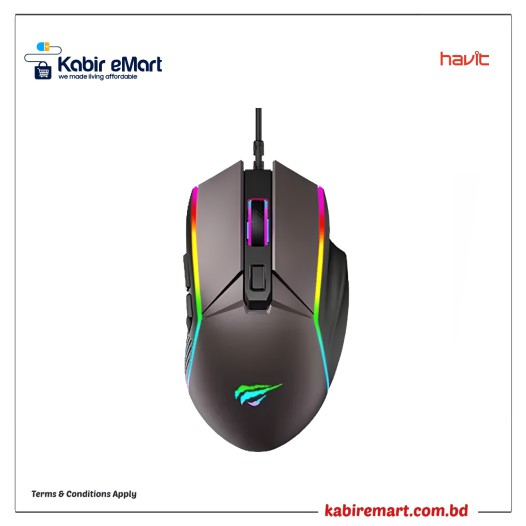 Havit MS1028 RGB Backlit Programmable Gaming Mouse