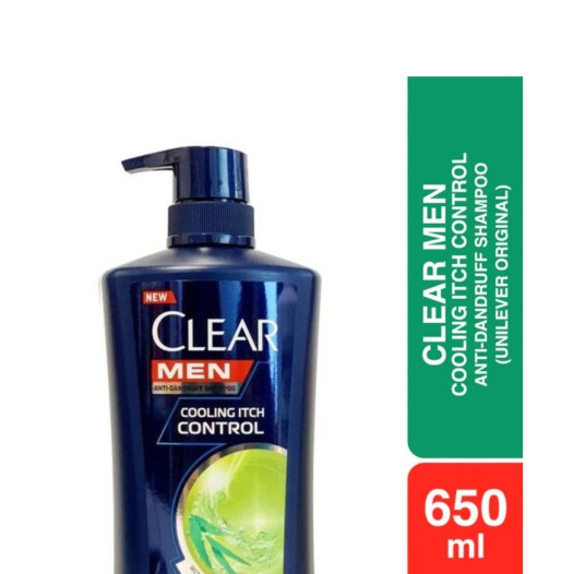 Clear Men Cooling Itch Control Anti-Dandruff Shampoo 650ml (Unilever Original)