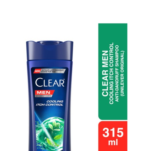 Clear Men Cooling Itch Control Anti-Dandruff Shampoo 315ml (Unilever Original)