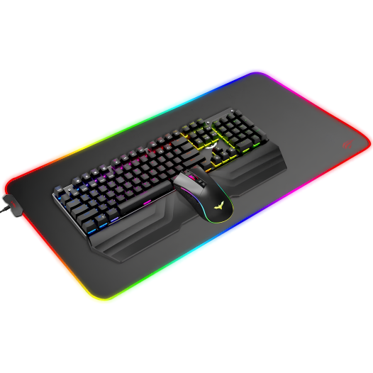 Havit KB511L RGB Wired Mechanical Gaming Keyboard, Mouse & Mouse Pad 3-in-1 Combo