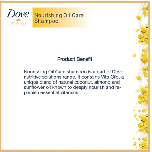 Dove Shampoo Nourishing Oil Care 170ml