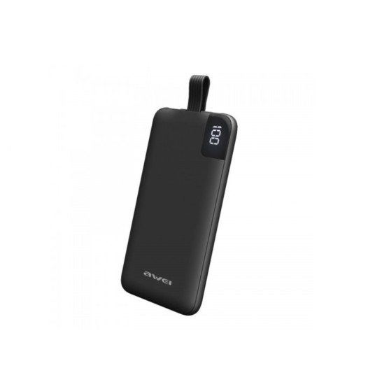 AWEI P67K 10000 mah Multiple Output Power Bank With Black Cable