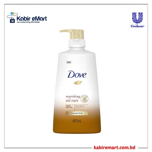 Dove Nourishing Oil Care Dry Hair Shampoo Pump 680 ml