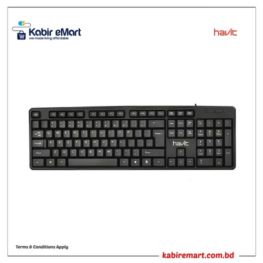 Havit HV-KB430 USB Bangla & English Keyboard (Back)