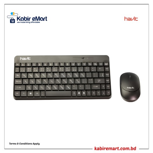 HAVIT KB259GCM Mini Wireless Keyboard & Mouse Combo